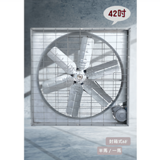 36吋 1HP 方型通風機 - 廠房散熱 農場雞舍豬舍適用, 機子(無附輪),三相 220V