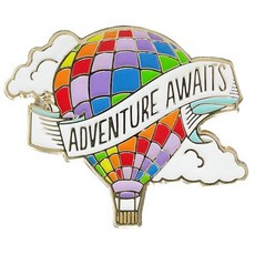 [원서] hardcover Book Adventure Awaits - Hard Enamel Pin (Cloisonne Pin)