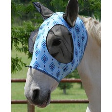 Harrison Howard 슈퍼 컴포트 스트레치 플라이 마스크 자외선 차단 기능이 있는 넓은 눈 공간 피부에 부드러운 통기성 로즈 핑크 XL 엑스트라 풀 사이즈, Pony (Small), Nature Aztec