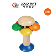GOGO TOYS 花朵手搖鈴 色彩鮮豔安全無毒 促進寶寶感官發展, 彩色, 1套