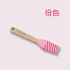 餐具達人【三箭 迷你耐熱矽膠毛刷】油刷 燒烤刷 矽膠刷 蛋液刷 烤肉刷 奶油刷 三色, 粉色 膠毛刷, 1個