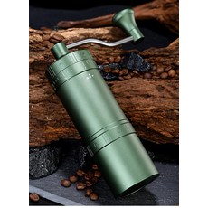 手搖磨豆機便攜七星外調咖啡機家用意式咖啡店粗細研磨器禮盒, 1個, 寶石綠