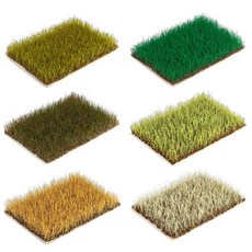 건축모형재료 플라워 클러스터 디오라마 만들기 조경재료 베이스 모형, 1개, 들판녹색