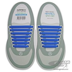 에어플렉스 플래티늄 실리콘 슈즈끈 볼링화 볼링신발 볼링슈즈 볼링용품 묶지않는 신발끈, 블루, 1개