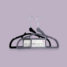 완자스토어 벨벳옷걸이 3P 어깨안늘어나는옷걸이, 블랙3p