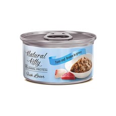 Natural Kitty 98%動物性蛋白質主食罐, 24個, 70g, 鮪魚佐鯛魚