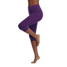 Kotii 여성용 가볍고 부드러운 카프리 레깅스 크롭 레깅스 3/4 스트레치 요가 팬츠 블랙(2팩)