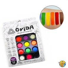 RS 페이스페인팅물감 그리다페이스페인팅 나이트팩 미술도구 무독성물감