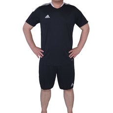 adidas 愛迪達 Logo印花運動短袖T恤+短褲