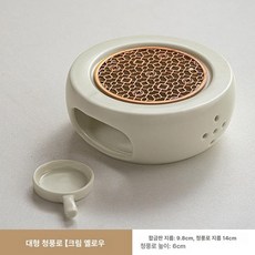 다도 티워머 일본식 핸드메이드 워머 도자기 티팟 따뜻한, 대형 크림옐로우 + 촛대, 1개