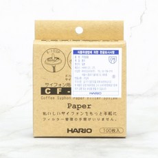 하리오 사이폰 종이필터 CF-103E 100매, 1개, 1개
