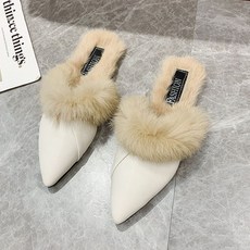 뾰족털슬리퍼로퍼백 패션에 반슬리퍼 여성 슬리퍼 뉴타임즈 A11