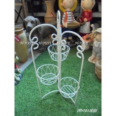 House傢飾 洗白復古鐵製三格花器 限量款