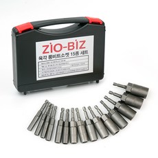 ZIO-BIZ 6角電動起子機替換頭 15件入, 1套