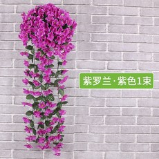 嘉義出貨 人造花壁掛 牆面裝飾 仿真紫羅蘭壁掛 家居裝飾 婚慶花藤大紫羅蘭吊籃花 家居壁飾, 紫羅蘭紫色1束【2束起發貨】