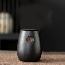 茶道六君子套裝 功夫茶具配件 圓福六件套 茶刮 菸灰缸 茶桌擺件, 1個, 【圓#福】升級4.0茶道桶,默認