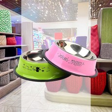 애완용 밥그릇 랜덤발송 사료식기 스텐 식기 급수기 애견용품 강아지, 중