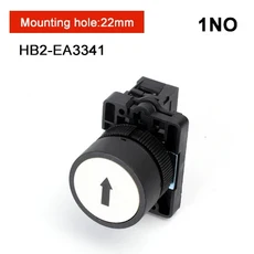 XB2 1NC NO 순간 자체 재설정 버튼 스위치 22mm 시작 정지 버튼 화살표 기호가 있는 플랫 터치 전원 스타, 01 1 NO, 12 Up and down (W)