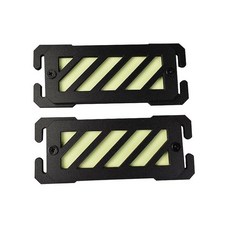 Guard 패치 보드 몰리 패널 2팩 주의 디스플레이 노치 버클 전술 배낭 조끼 개 하네스용(루미너스 그린), 야광 그린