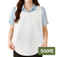 캄네스트 프리미엄 두꺼운 일회용 앞치마 부직포 업소용 식당용, 500개, 화이트