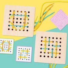 兒童益智早教圖案穿繩玩具, 1個