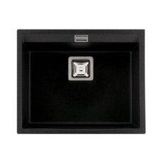 愛琴海廚房 立陶宛 雅菓SQD 花崗岩方形吧檯小水槽 黑/白 AquaSanita, 1個, 黑