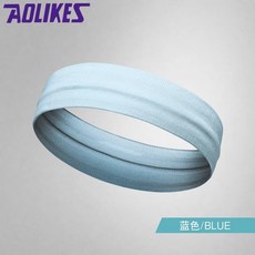 AOLIKES 矽膠彈力運動頭帶 男女同款 戶外速乾止汗帶 有氧健身頭帶 瑜珈吸汗髮帶 登山透氣頭巾, 1個, 藍色, 藍色