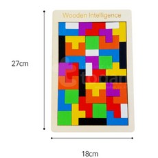 퍼즐 두뇌 사고력 게임 우드 칠교놀이 테트리스 5인 여아 집콕놀이 장난감 돌봄교실