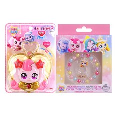 캐치티니핑 공주놀이 하트 컴팩트 거울 캔디 + 쥬얼리 팔찌 반지 세트, 하트컴팩트(하츄핑)+쥬얼리팔찌반지(빤짝핑), 1개