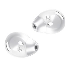 호환 이어 패드 팁 분실 방지 AirPods 용 실리콘 커버 4 번째 AirPods4 보호 슬리브 귀마개 미끄럼 이어팁, 1Pair, Transparent