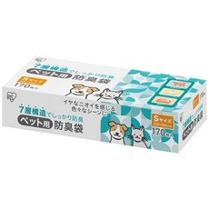 아이리스오야마 똥 냄새가 나지 않는 봉투 배변봉투 개 고양이 냄새 대책 반려동물용 방취봉투 S사이즈 170매입 PBB-S170