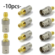 BNC - SMA 커넥터 Q9 직선 대류 어댑터 RF 안테나/연장 케이블 키트용 수 암, 04 BNC-K-SMA-K 10pcs