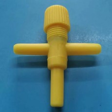 一心 水族 空氣調節閥 藍/黑色 打氣機調節閥 出氣量調節開關 魚缸空氣幫浦出氣調節 水族周邊 配件, 1個, 黃色三通調節閥