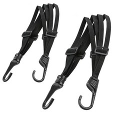 썬더로프 오토바이 자전거 고정 스트랩 조정 4가닥 탄성 로프 60cm+90cm 2가지 묶음 세트, 2개, 블랙
