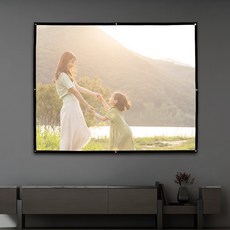 미니사라 이동형 빔프로젝터 스크린 203x152cm 4:3비율 가정용빔스크린, 상세페이지 참조