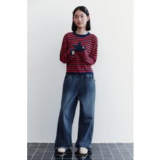 ZARA 스트라이프 스타 니트 스웨터 - 스트라이프 {QHJ}