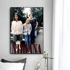 밴드 N-Nirvana 포스터 캔버스 벽 아트 인쇄 장식 벽화 홈 선물 프레임 없음, 7. Black4
