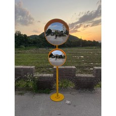 포토존거울 인테리어 볼록거울 스탠드 매장 업소용, 45.45cm 거울 + 60cm 거울 + 2m 기둥 +
