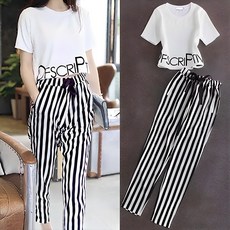 쉬블림로브 스트라이프 스트링 상+하의 세트 아르망 GW1301