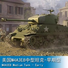 [출시] ILK 아이러브키트 미국 M4A3E8 중형탱크 중형전차 초기형 61619 1/16 스케일 프라모델, 1개
