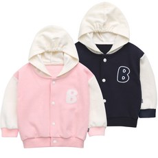 그린베베 국내생산 영유아용 봄가을용 베이직 후드점퍼