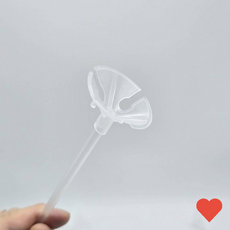 파티 풍선 투명 막대 컵 장식 10개 세트 고정클립 재료