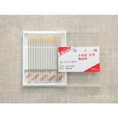 일제 크라운 고급비딩바늘 20p/비즈바늘 6호 사이즈, 1세트