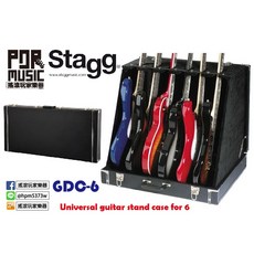 【搖滾玩家樂器】全新 Stagg 比利時 收納式 吉他立架 可放置6把電吉他 GDC-6, 1個