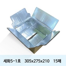 [세화박스] 종이 보냉 택배박스, 15개, 브라운
