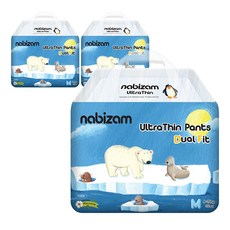 나비잠 울트라씬 듀얼핏 팬티 아동공용, 중형(M), 96매