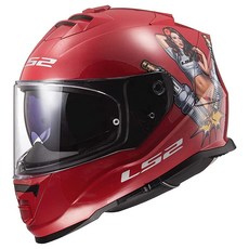 LS2 Helmets Assault 풀 페이스 오토바이 헬멧 선쉴드 포함(탠시 글로스 화이트/핑크 - 3XL), X-Small, 매트 칠리 페퍼