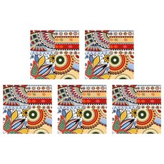 5PCS 스타일리시한 자가 접착 아트 타일 데 스티커 인디언 스타일 타일 아트 매트, I, B