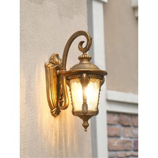 엔틱 야외 벽등 벽부등 조경 방수 검정 매장 하향 펜션 7인치, 16 전기연결 브론즈 16W LED 전구 장착