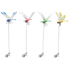 20-3pcs 시뮬레이션 잠자리 클립 버그 억제 현실적인 모자 구충제 홈 가든 장식, 06 Multicolor 4Pcs